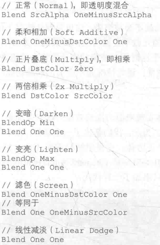 常见混合类型
